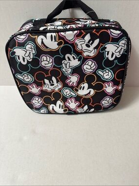 Disney Black Lunch Tote with Multicolor Character Accents